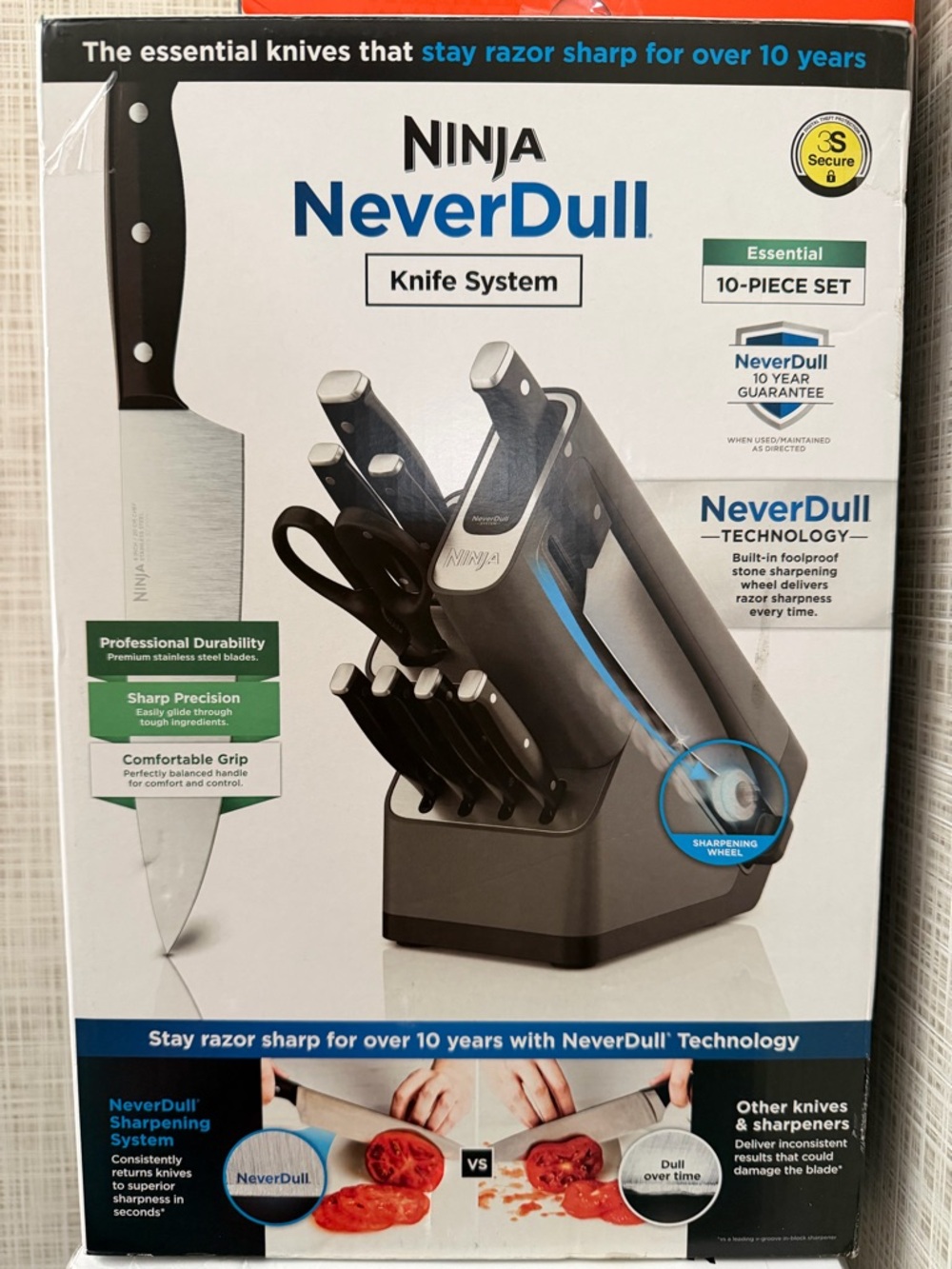 Ninja NeverDull Knife System - Black and Silver